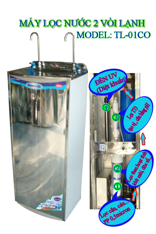 M&aacute;y lọc nước uống trực tiếp 2 v&ograve;i Lạnh